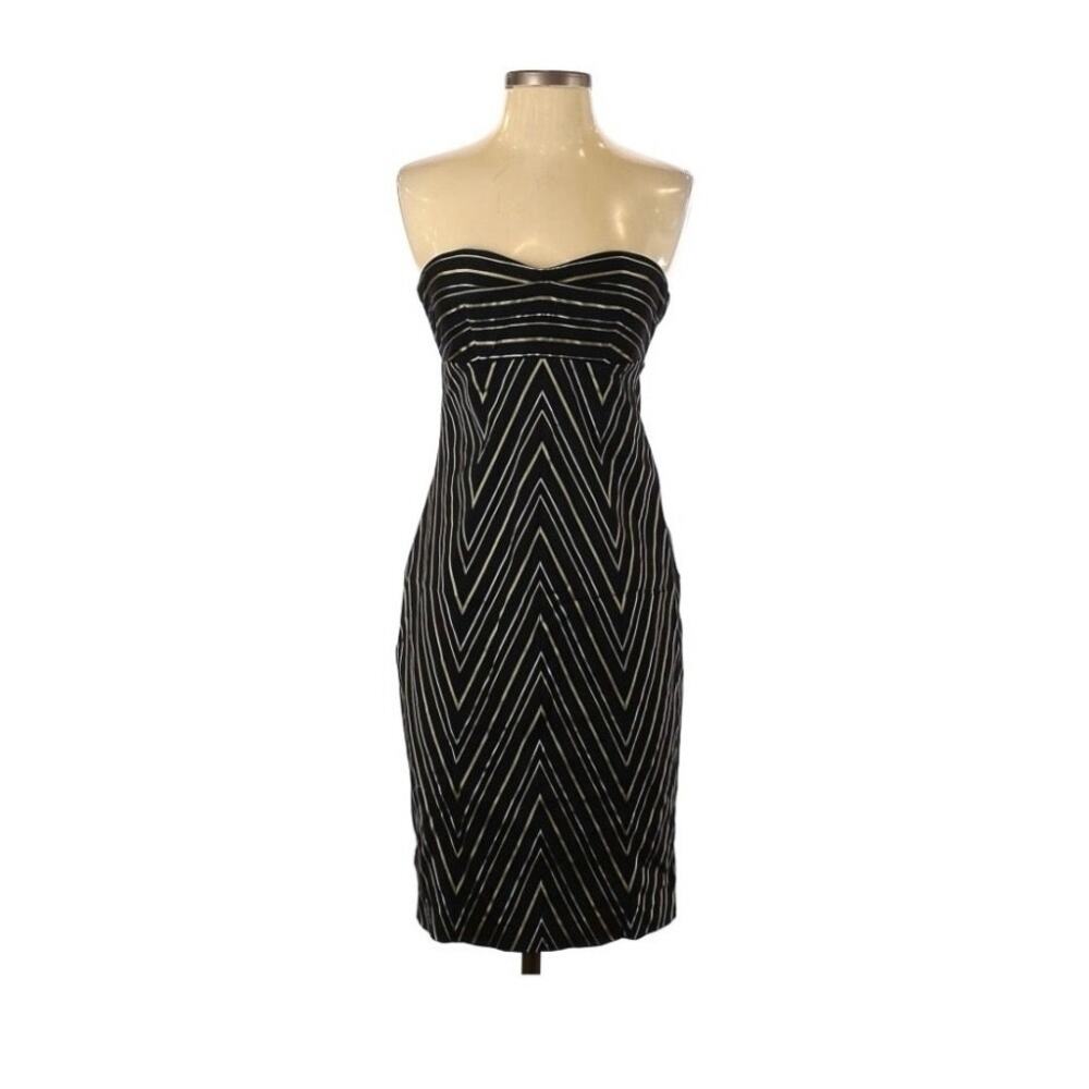 Express Size 2 Strapless Pinstripe Dress
